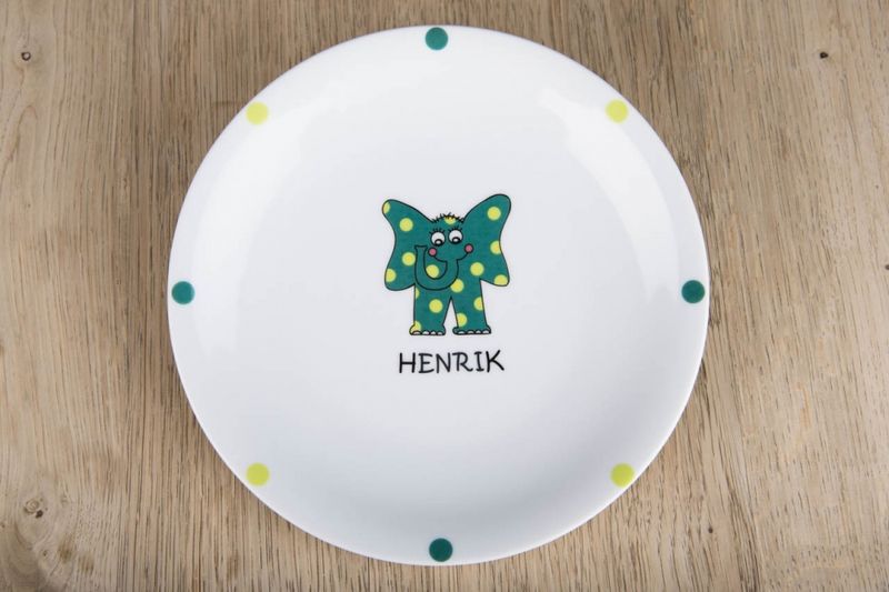 Barneservise - 2 deler Blå Elefant